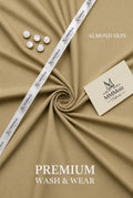 Premium Almond Skin Wash & Wear Unstitched Fabric