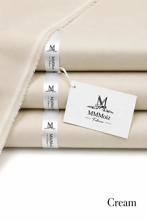 Royal Cotton Unstitched Cream Fabric