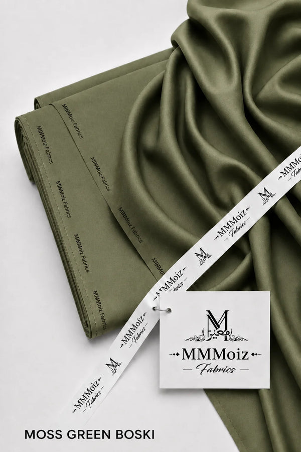 Signature Moss Green Wash & Wear Boski Unstitched
