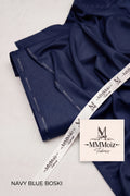 Signature Navy Blue Wash & Wear Boski Unstitched