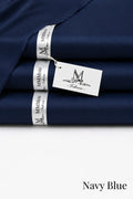 Royal Cotton Unstitched Navy Blue Fabric