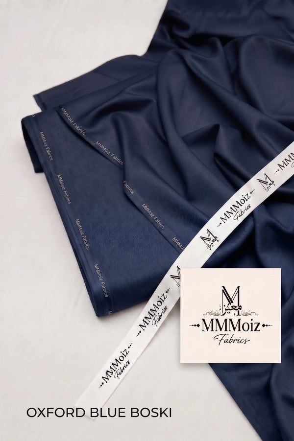 Signature Oxford Blue Wash & Wear Boski Unstitched