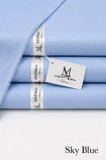 Royal Cotton Unstitched Sky Blue Fabric