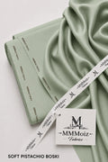 Signature Soft Pistachio Wash & Wear Boski Unstitched