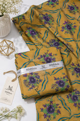Sunlit Bloom Yellow Floral Printed Lawn 2 Piece Unstitched Suit