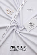 Premium White Wash & Wear Unstitched Fabric