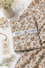 Caramel Bloom Floral Printed Lawn 2 Piece Unstitched Suit